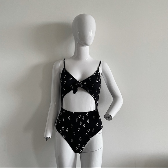 Eberjey One-Piece Swimsuit. Size S, Black, Textured - Picture 3 of 6